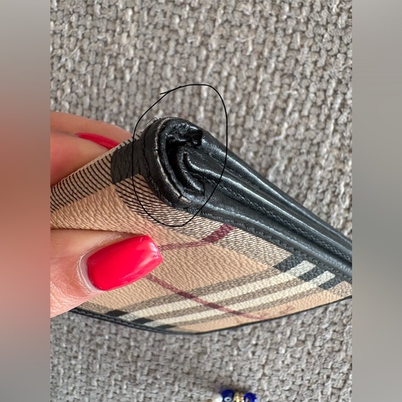 Burberry Nova Check Bifold Wallet Black Leather Authentic - Picture 3 of 16